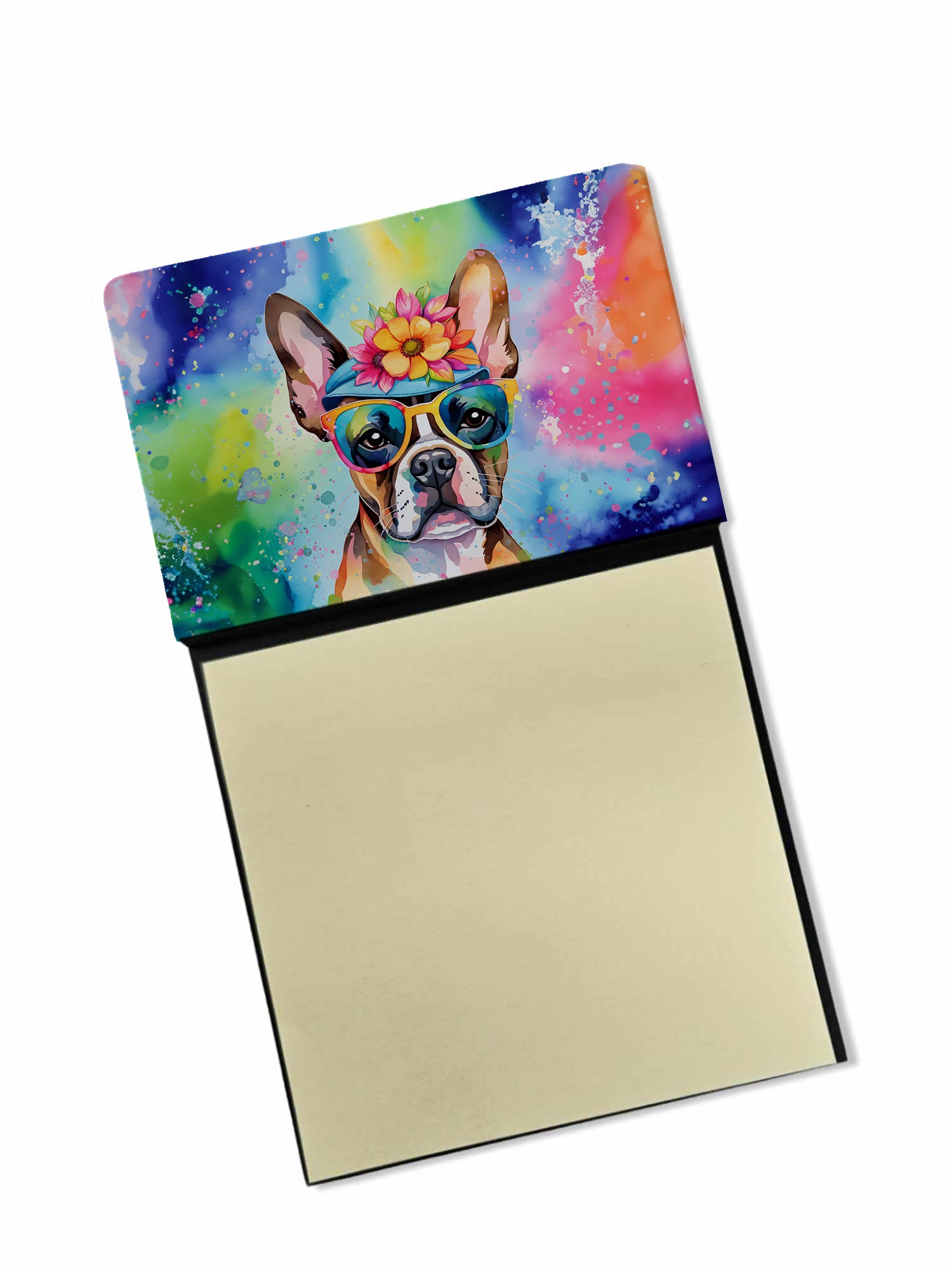 Buy this Boston Terrier Hippie Dawg Sticky Note Holder