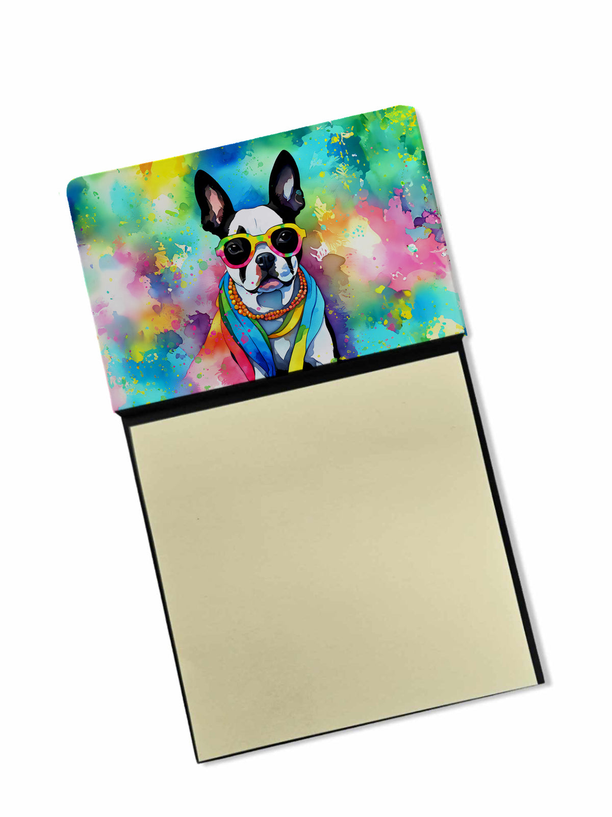 Buy this Boston Terrier Hippie Dawg Sticky Note Holder