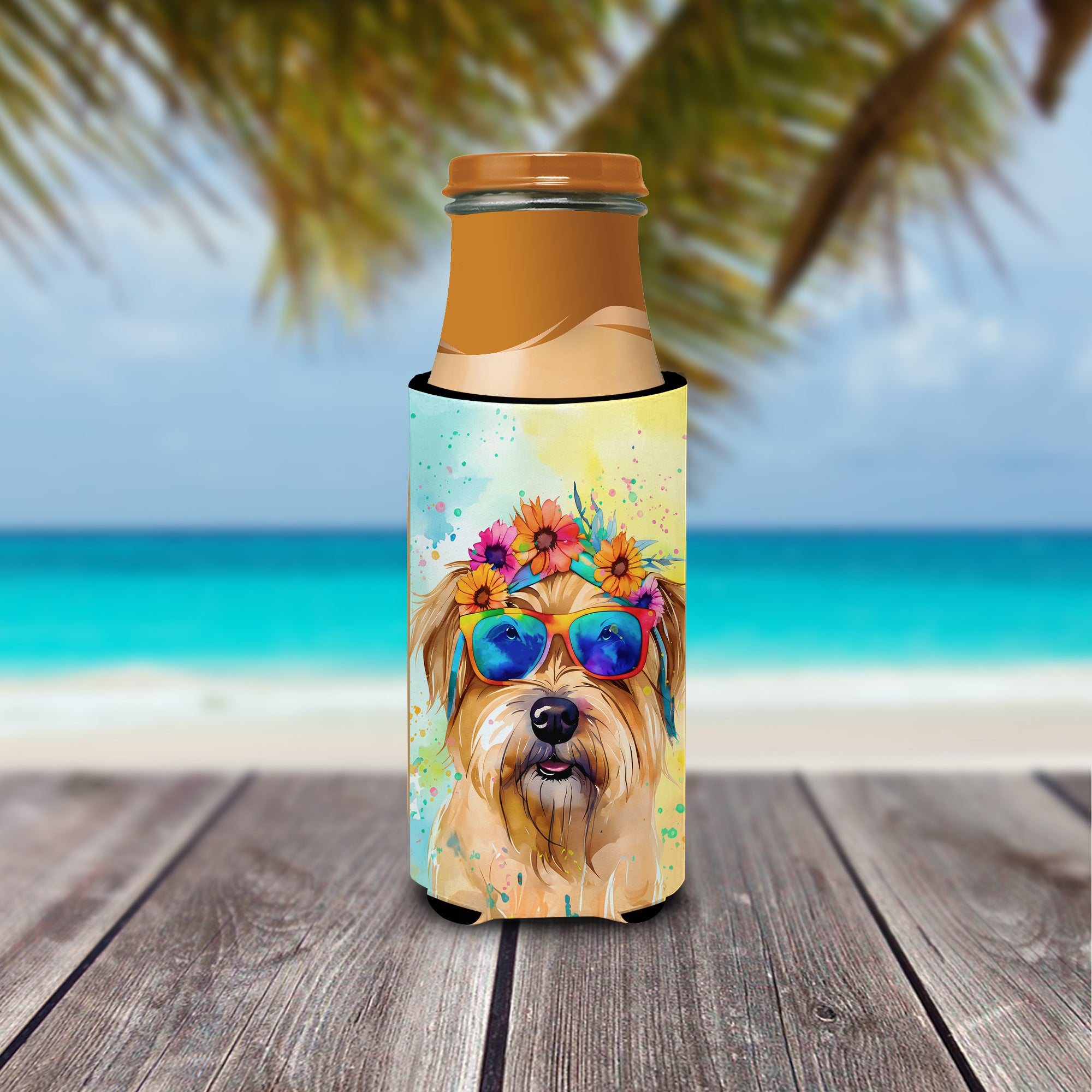 Cairn Terrier Hippie Dawg Hugger for Ultra Slim Cans