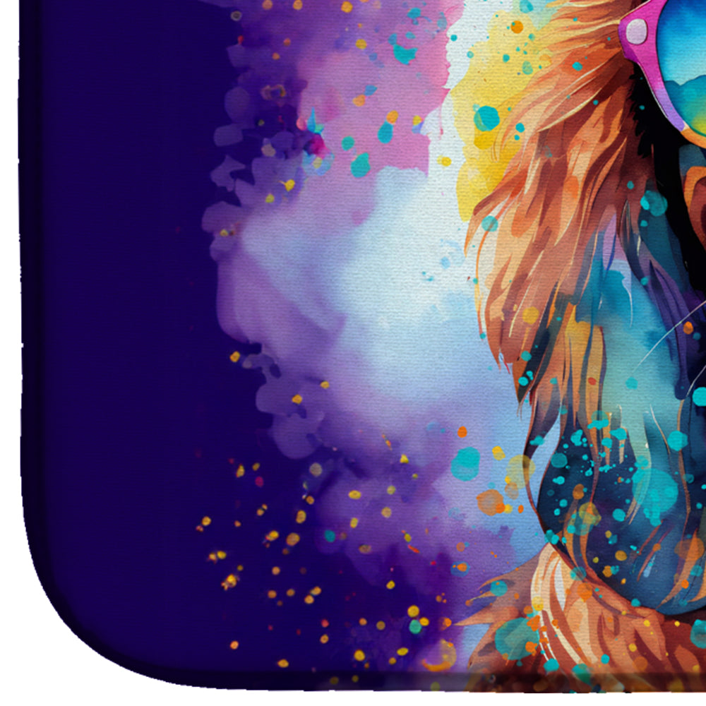 Caroline's Treasures Cavalier Spaniel Hippie Dawg Dish Drying Mat