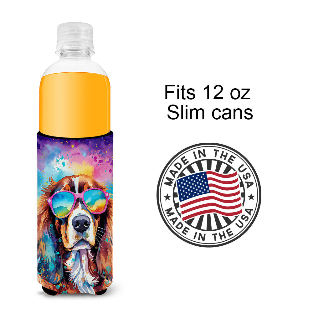 Cavalier Spaniel Hippie Dawg Hugger for Ultra Slim Cans