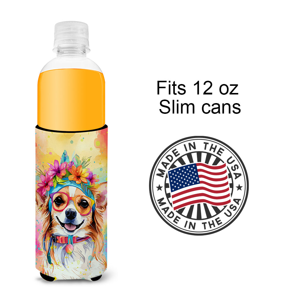 Chihuahua Hippie Dawg Hugger for Ultra Slim Cans