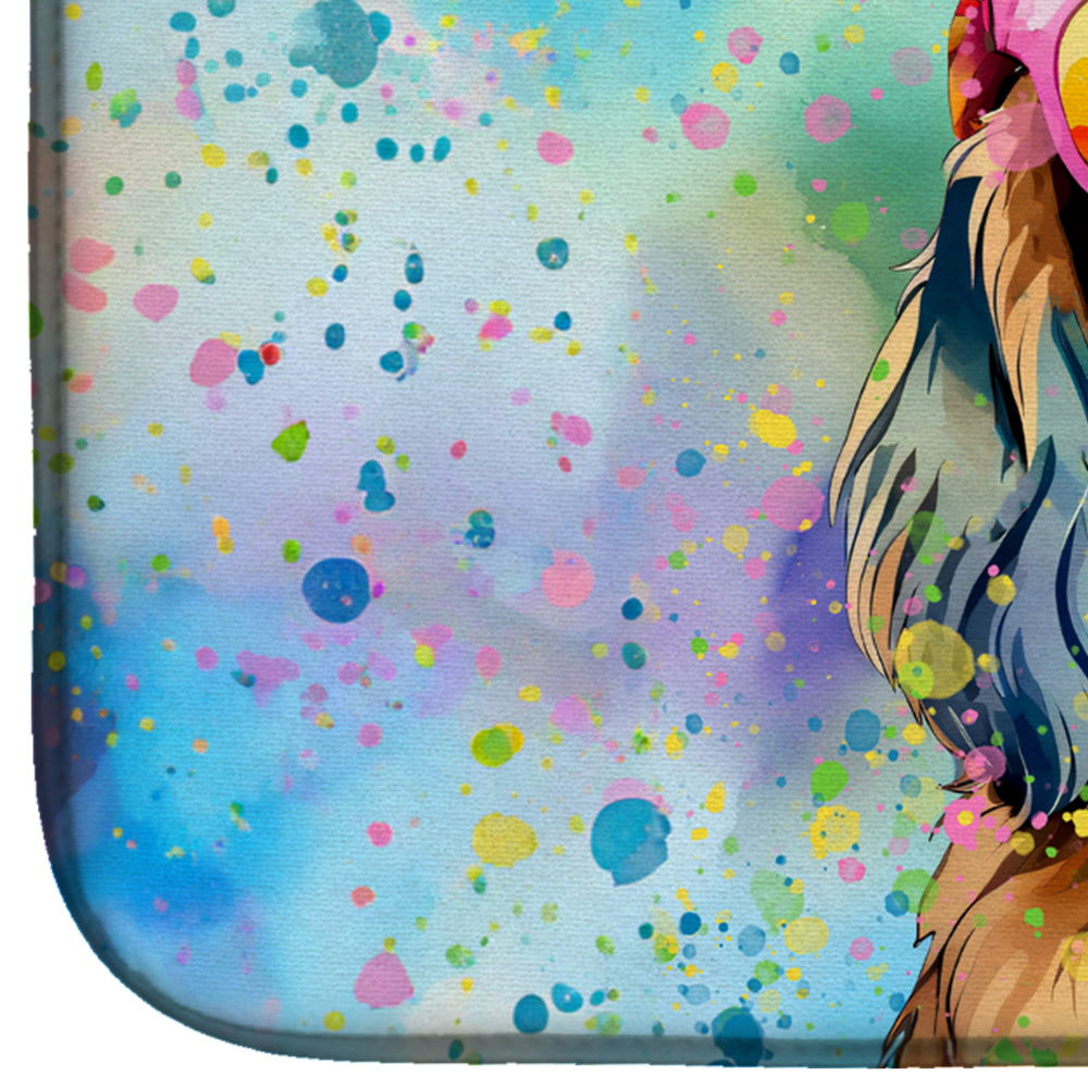 Caroline's Treasures Cocker Spaniel Hippie Dawg Dish Drying Mat