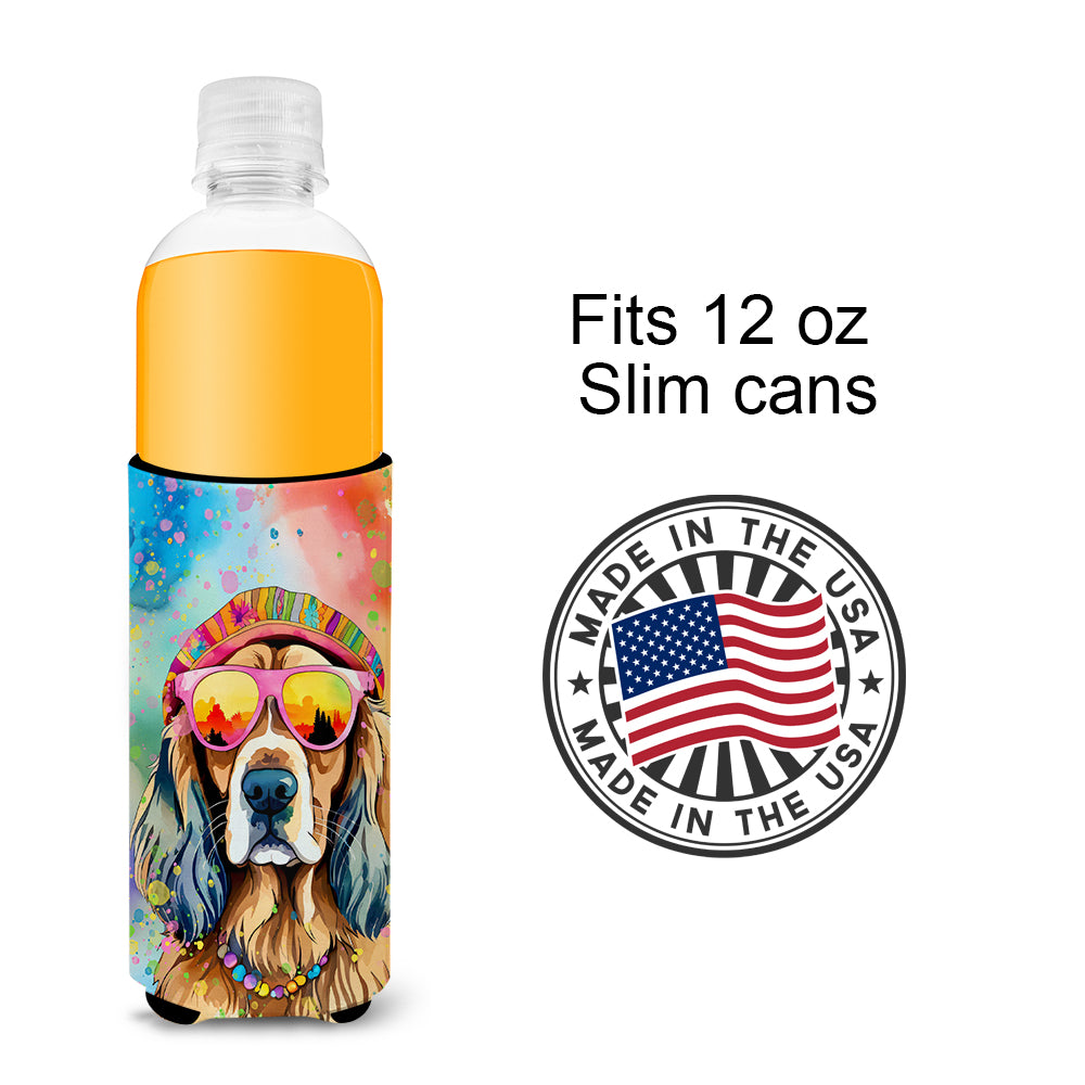 Cocker Spaniel Hippie Dawg Hugger for Ultra Slim Cans