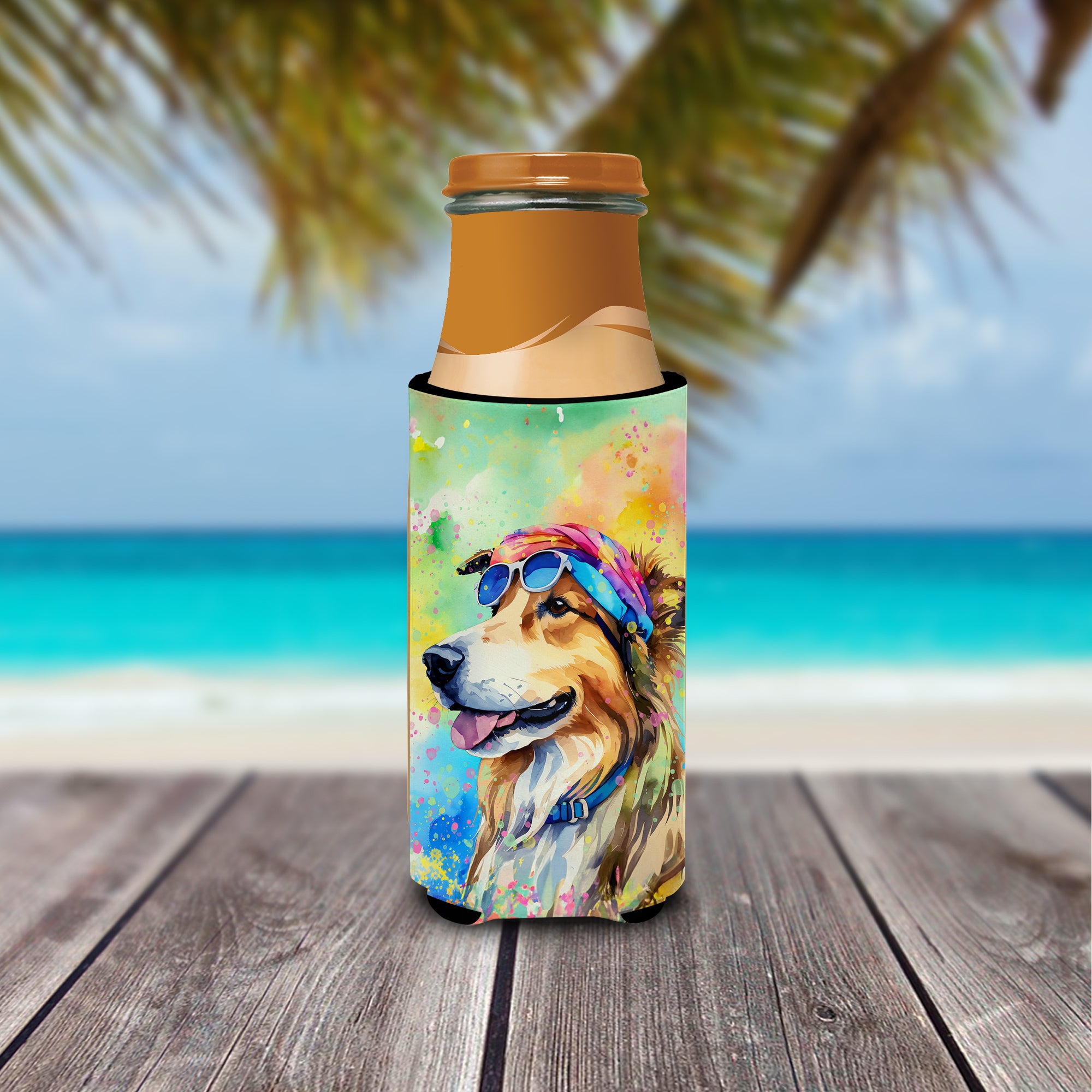 Collie Hippie Dawg Hugger for Ultra Slim Cans