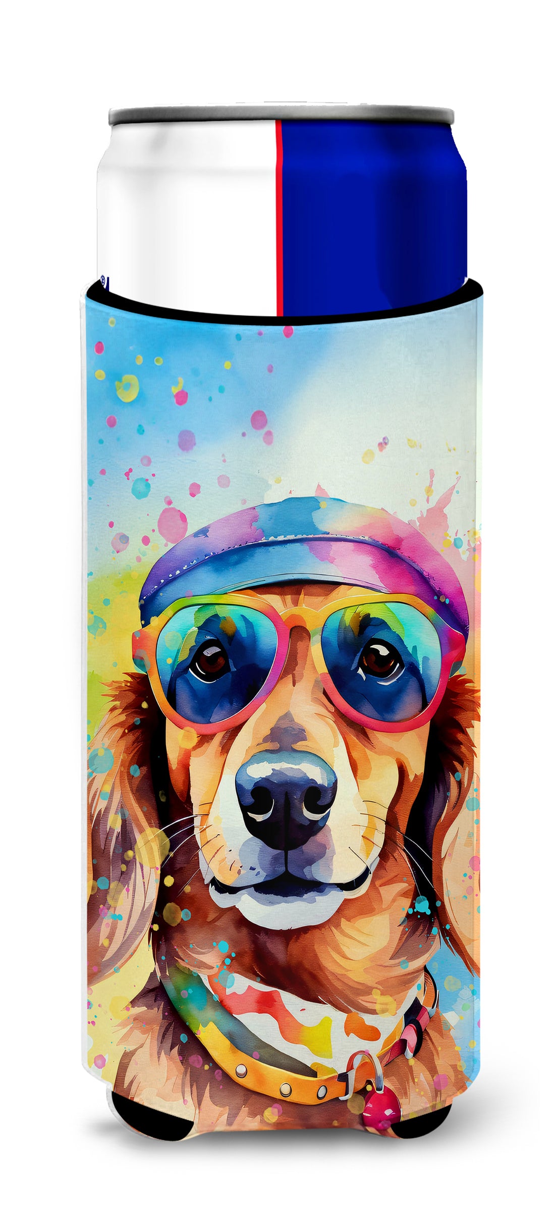Buy this Dachshund Hippie Dawg Hugger for Ultra Slim Cans