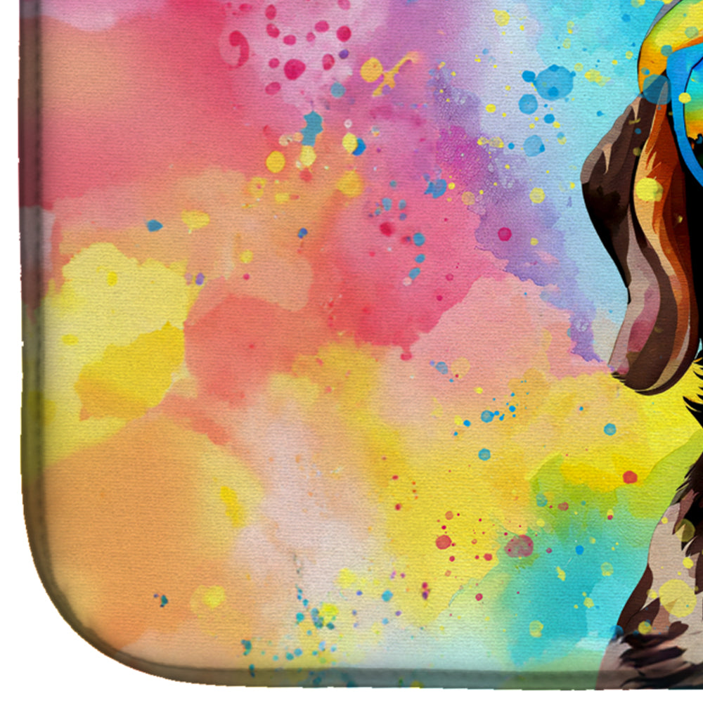 Caroline's Treasures Dachshund Hippie Dawg Dish Drying Mat