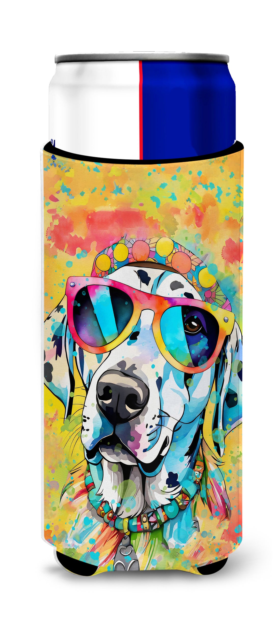 Buy this Dalmatian Hippie Dawg Hugger for Ultra Slim Cans
