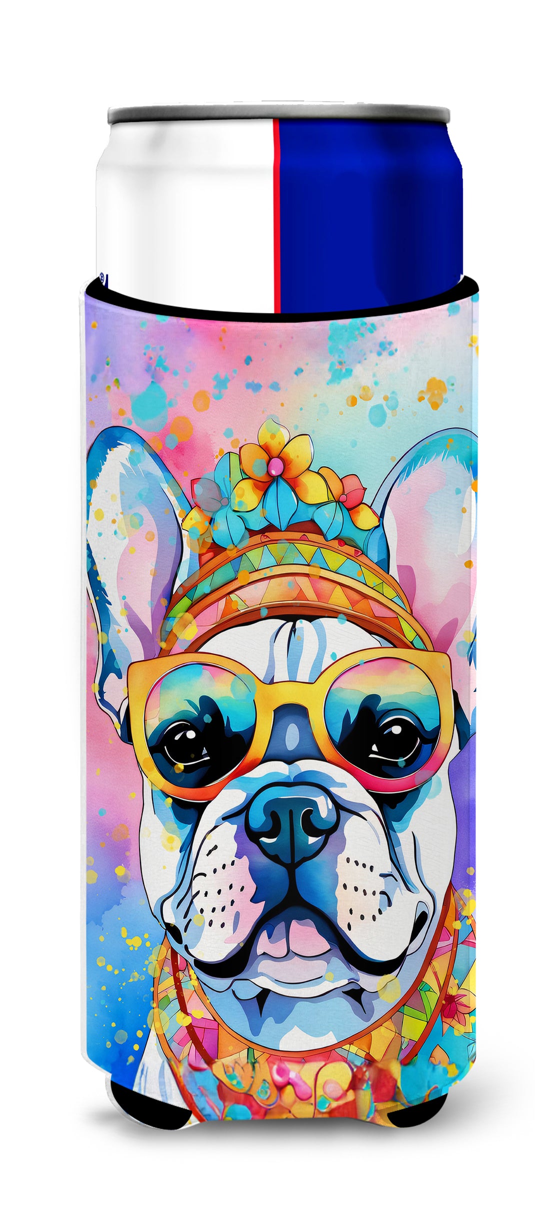 Buy this French Bulldog Hippie Dawg Hugger for Ultra Slim Cans