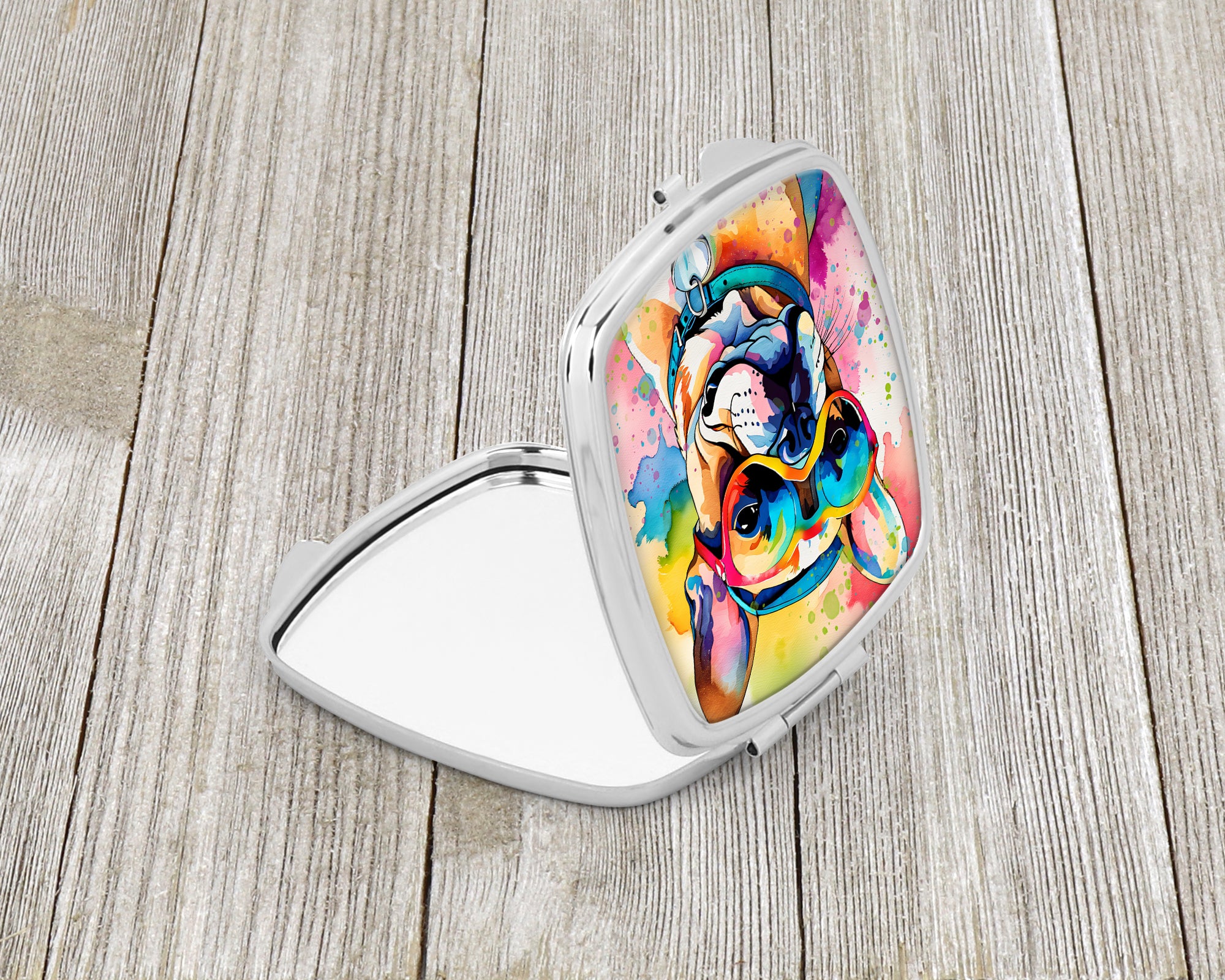 Buy this French Bulldog Hippie Dawg Compact Mirror