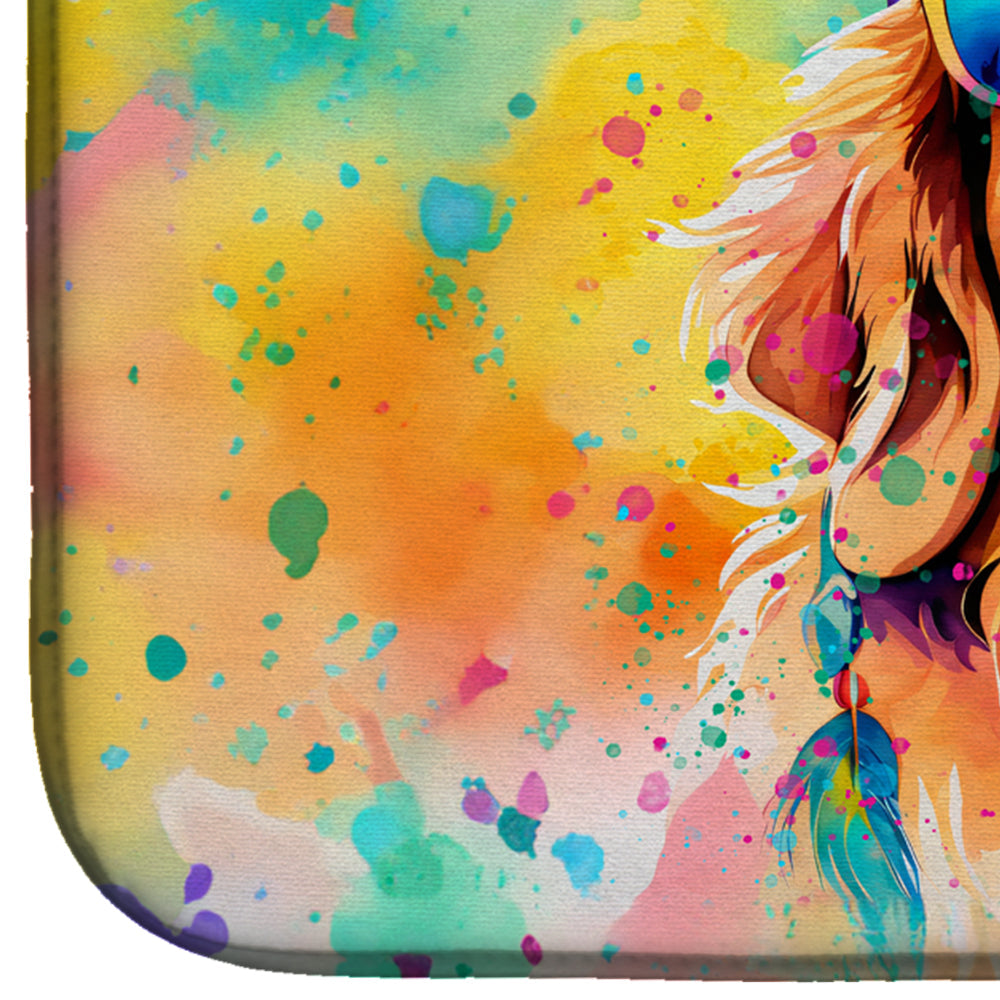 Caroline's Treasures Golden Retriever Hippie Dawg Dish Drying Mat