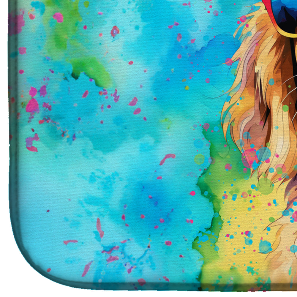 Caroline's Treasures Golden Retriever Hippie Dawg Dish Drying Mat