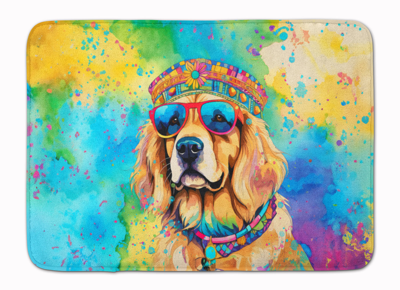 Buy this Golden Retriever Hippie Dawg Memory Foam Kitchen Mat
