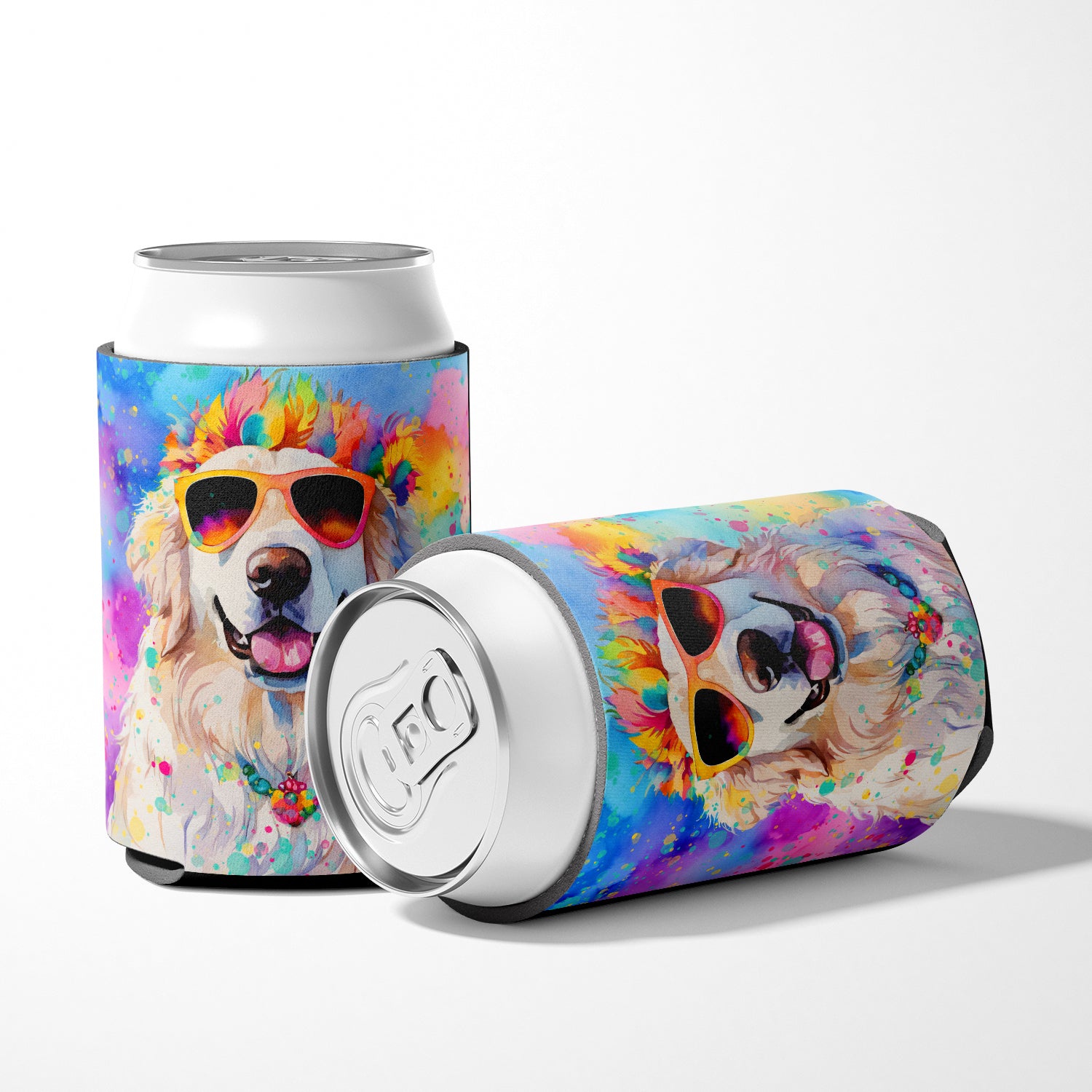 Great Pyrenees Hippie Dawg Can or Bottle Hugger
