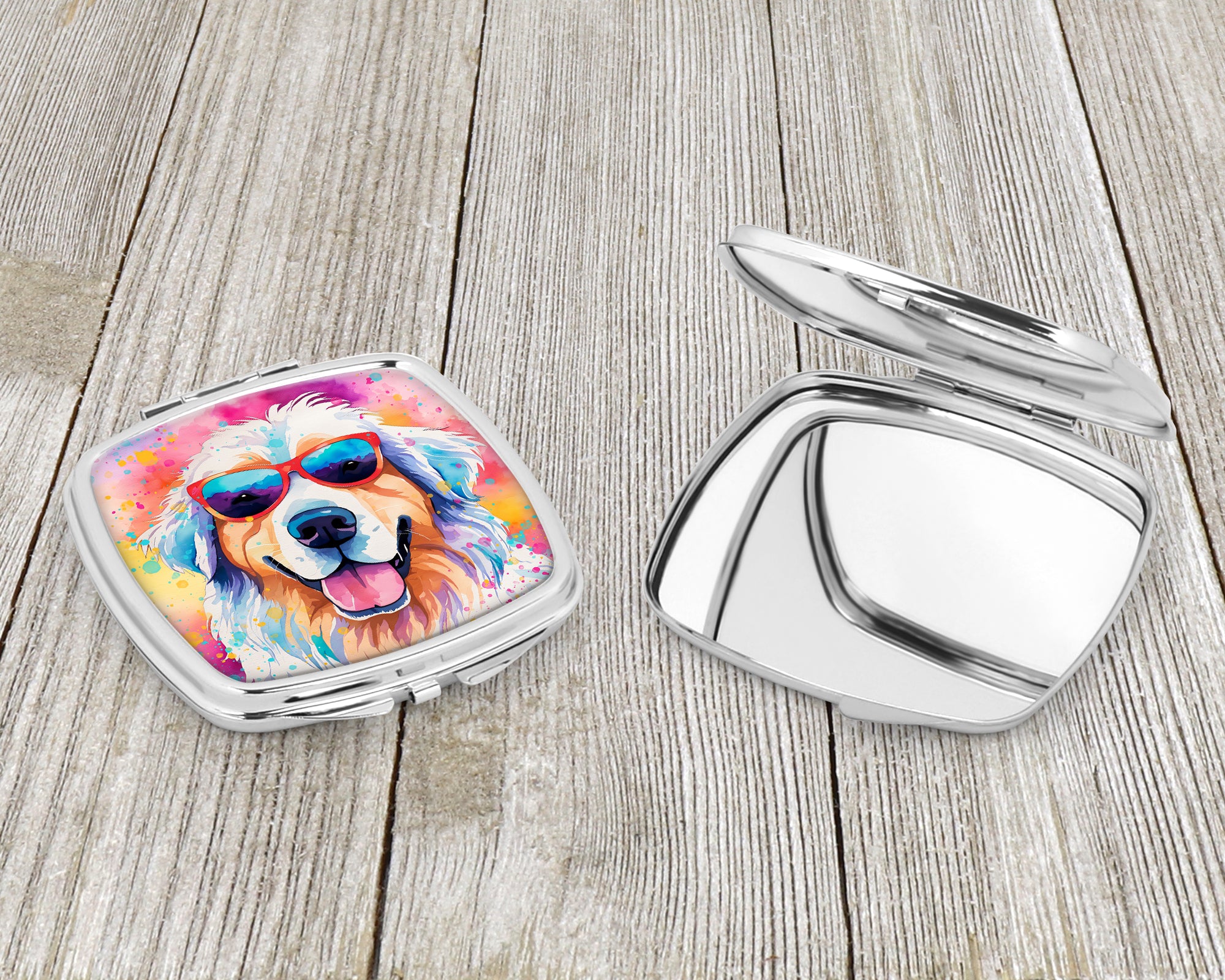 Great Pyrenees Hippie Dawg Compact Mirror