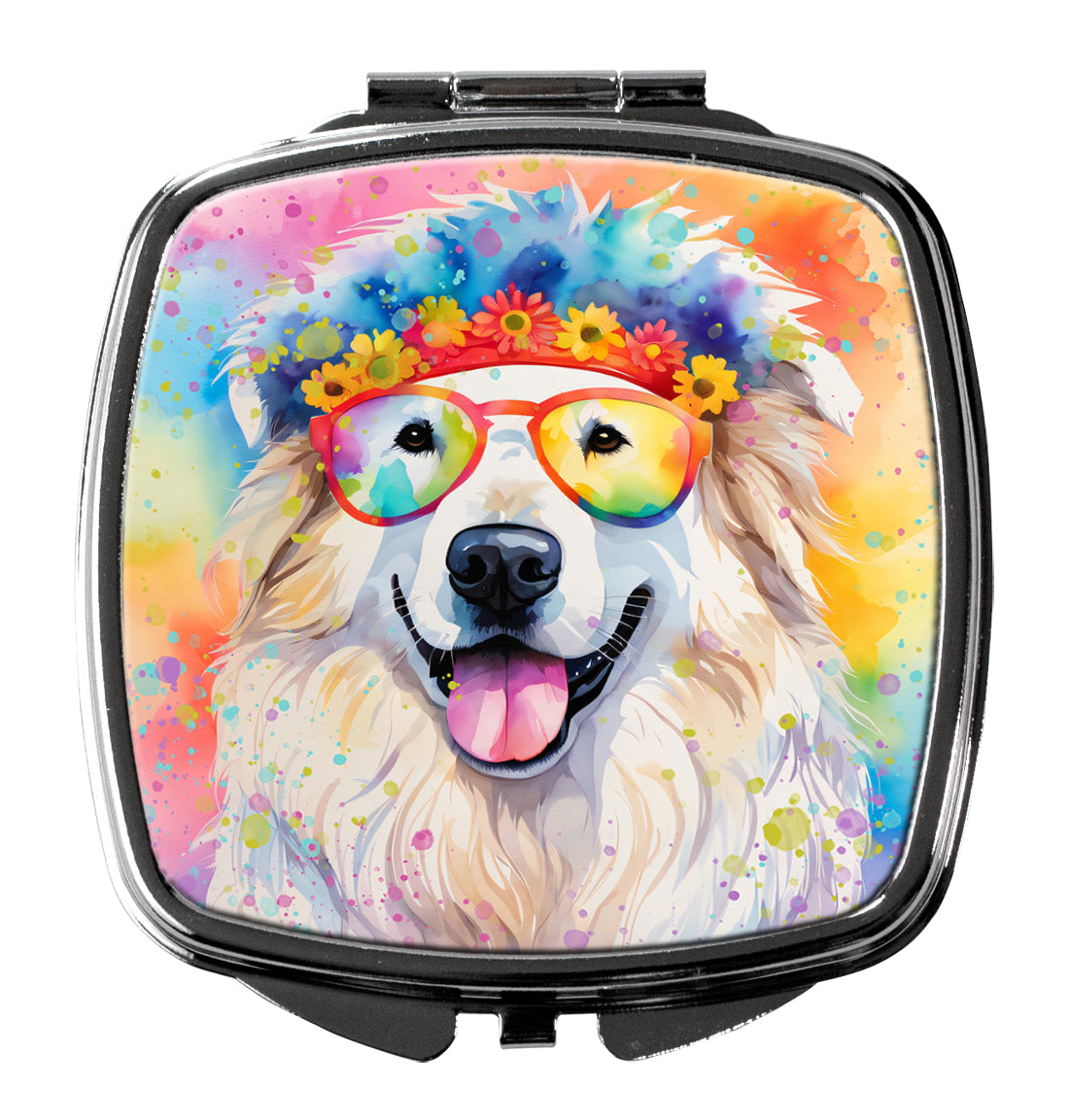 Buy this Great Pyrenees Hippie Dawg Compact Mirror