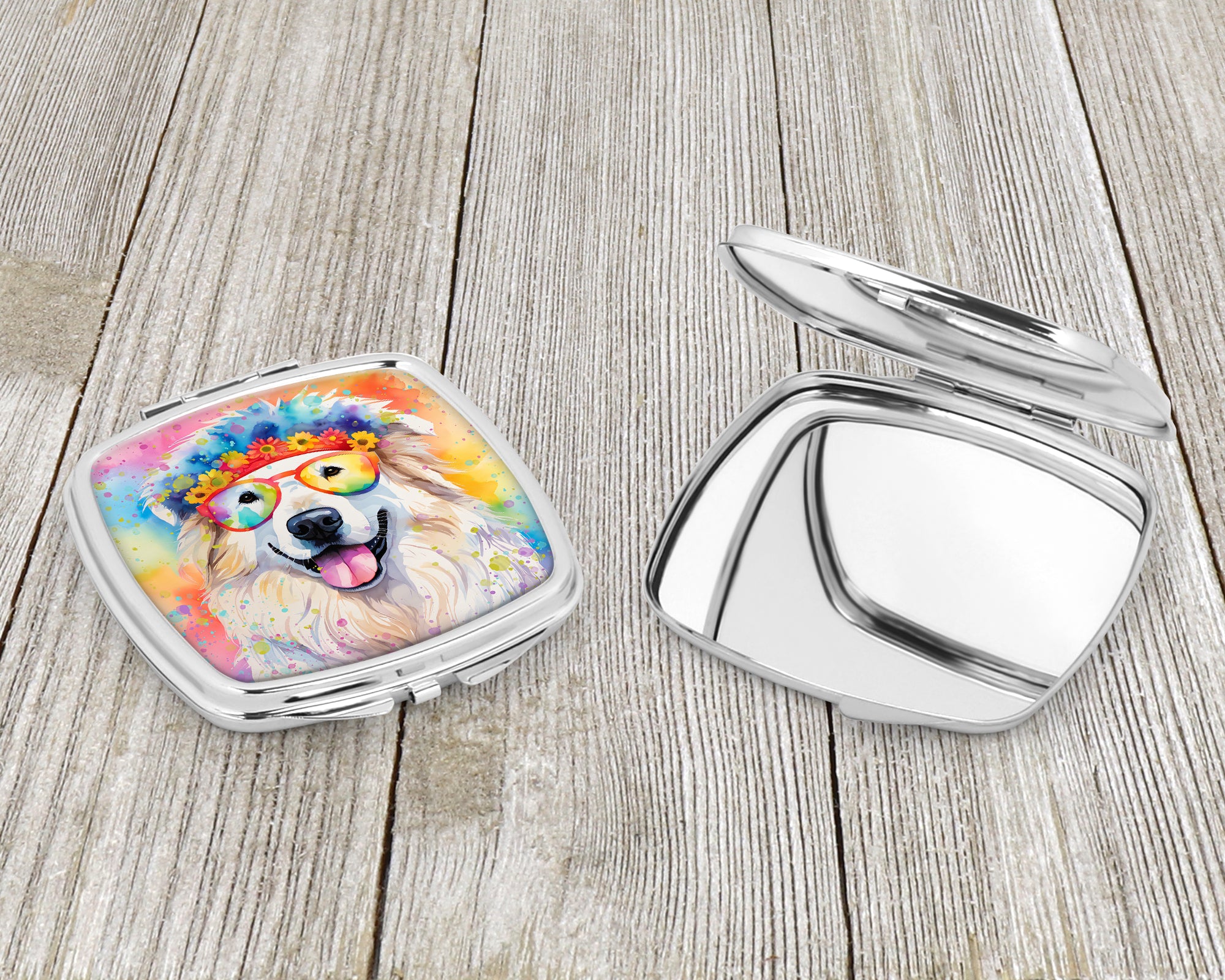 Great Pyrenees Hippie Dawg Compact Mirror