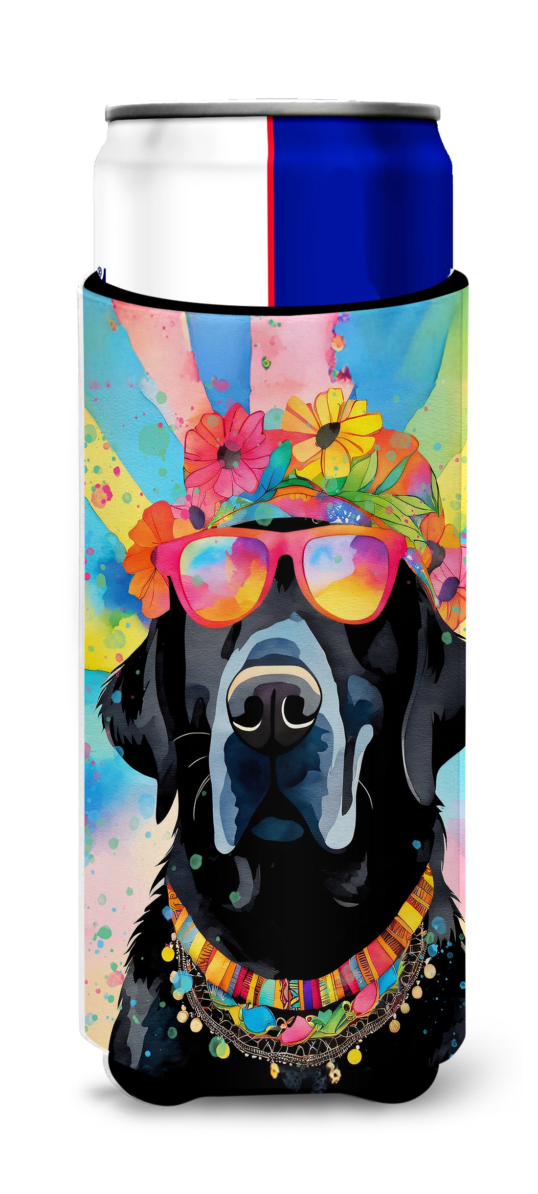 Buy this Black Labrador Hippie Dawg Hugger for Ultra Slim Cans