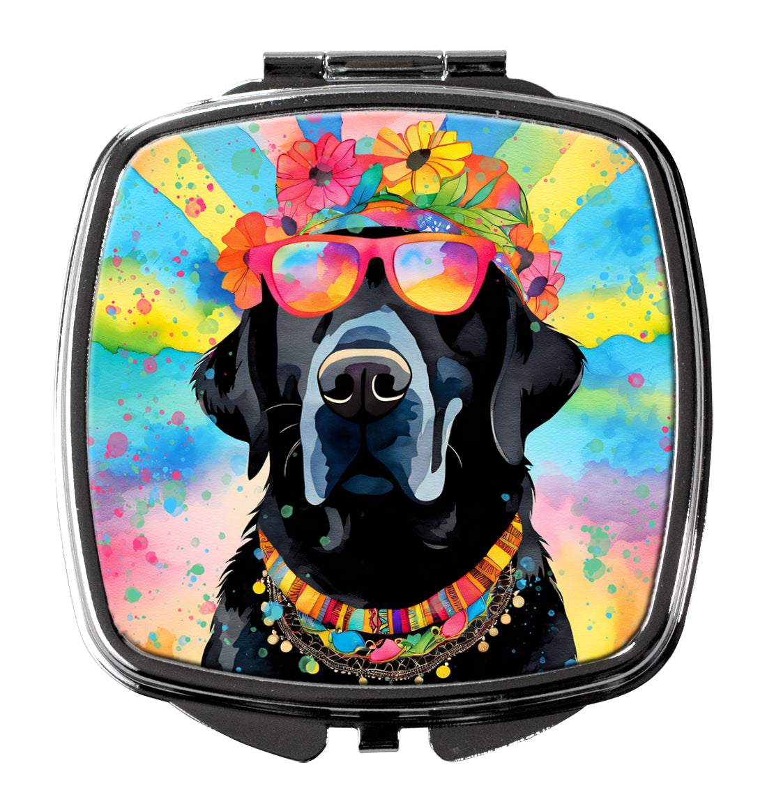 Buy this Black Labrador Hippie Dawg Compact Mirror