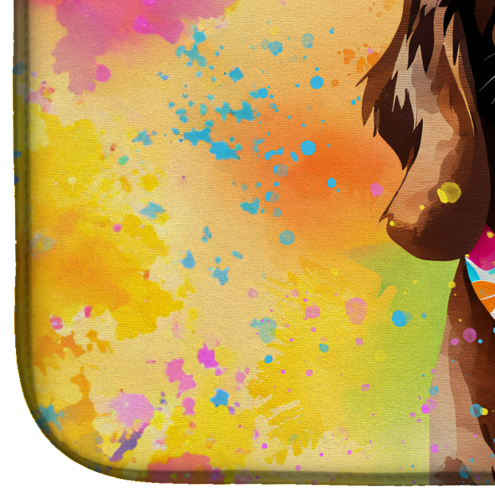 Caroline's Treasures Chocolate Labrador Hippie Dawg Dish Drying Mat