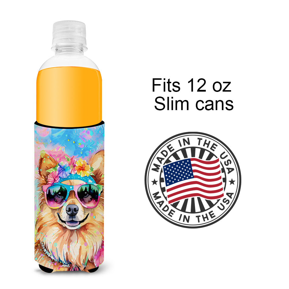 Pomeranian Hippie Dawg Hugger for Ultra Slim Cans