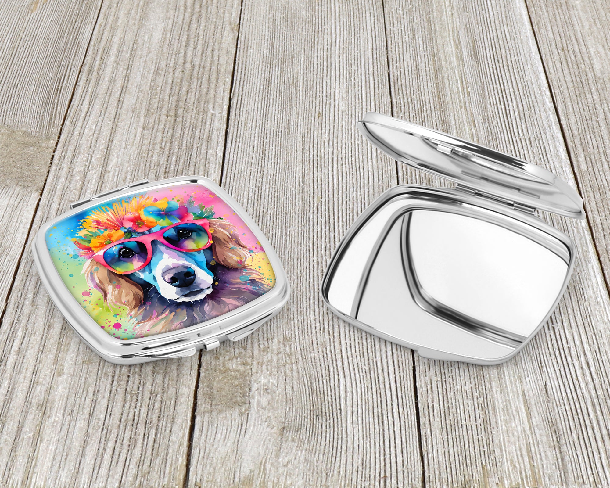 Poodle Hippie Dawg Compact Mirror