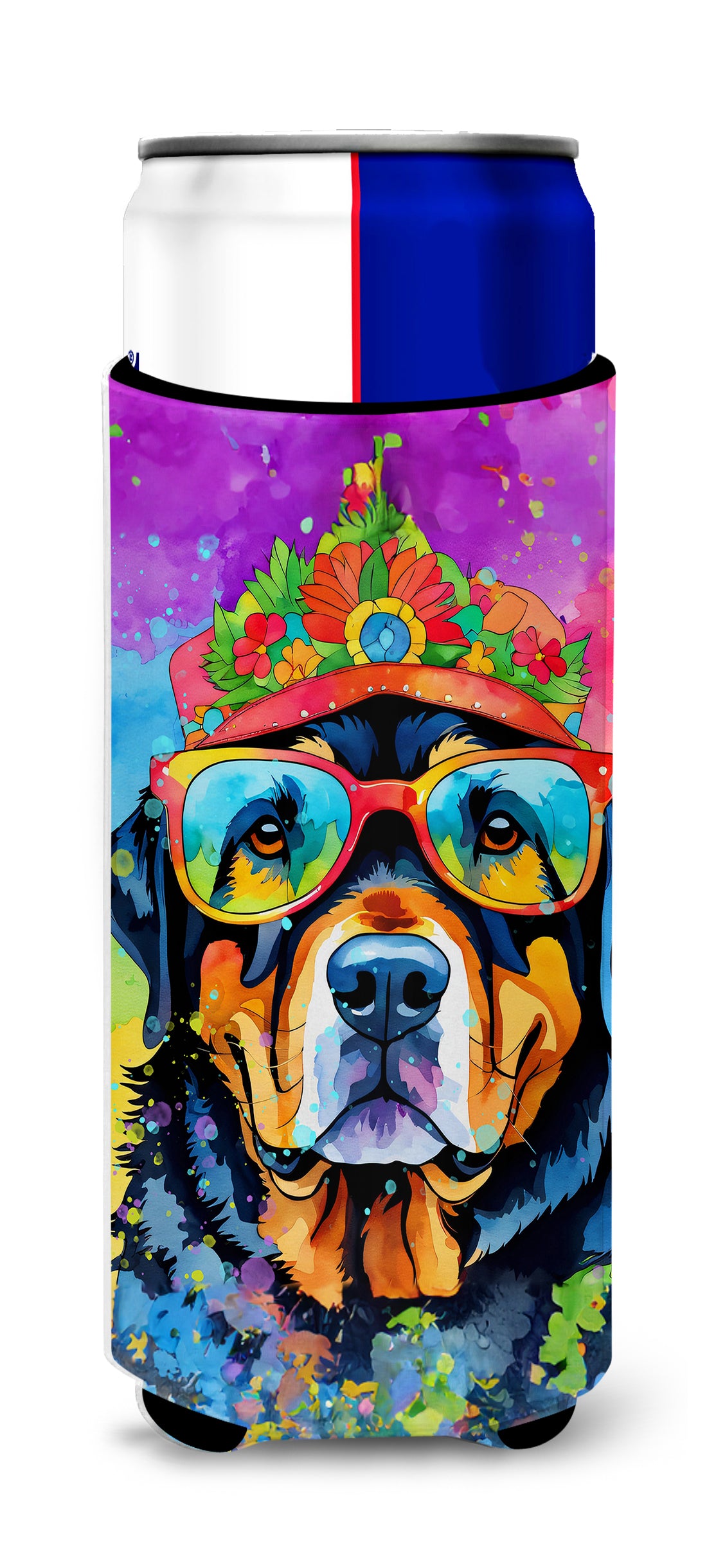 Buy this Rottweiler Hippie Dawg Hugger for Ultra Slim Cans
