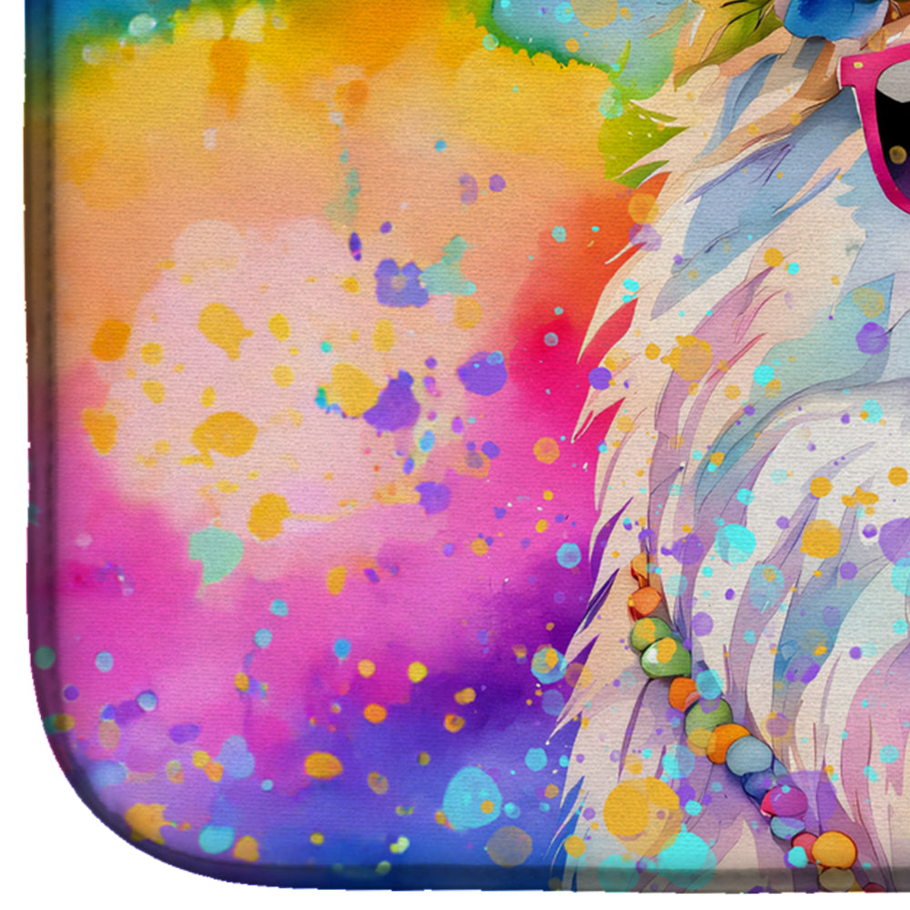 Caroline's Treasures Samoyed Hippie Dawg Dish Drying Mat