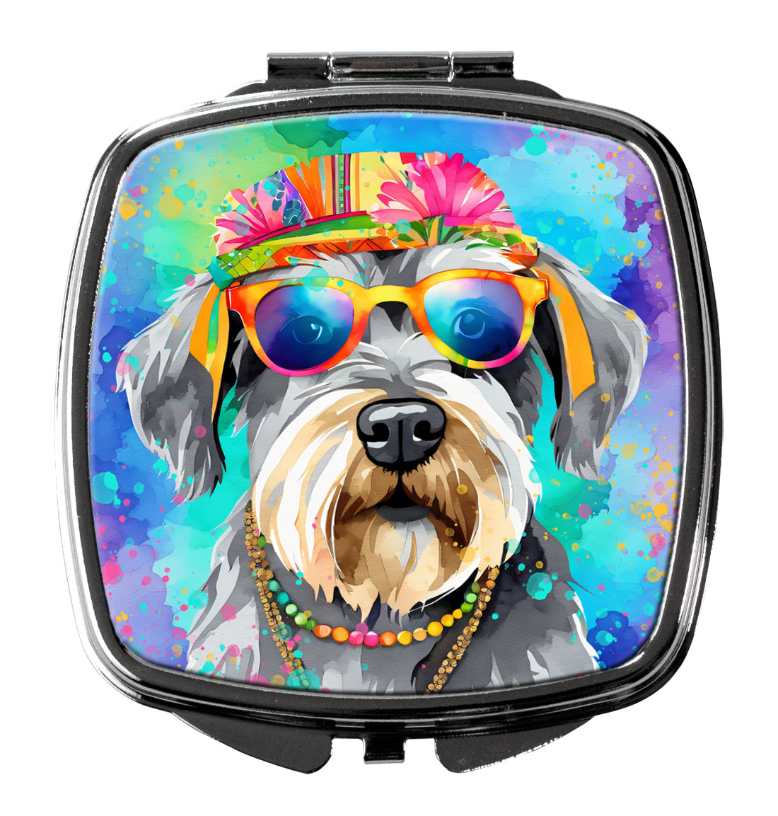 Buy this Schnauzer Hippie Dawg Compact Mirror