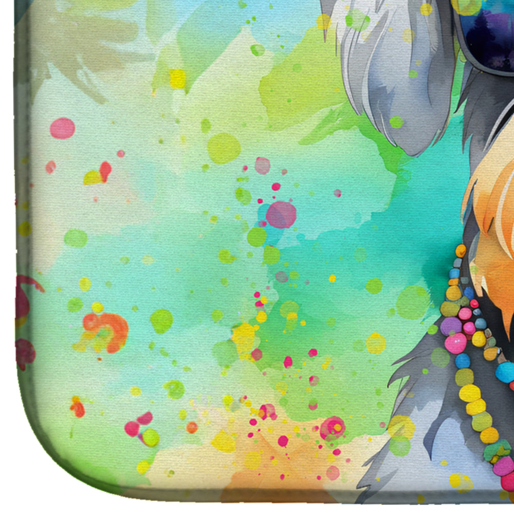 Caroline's Treasures Schnauzer Hippie Dawg Dish Drying Mat
