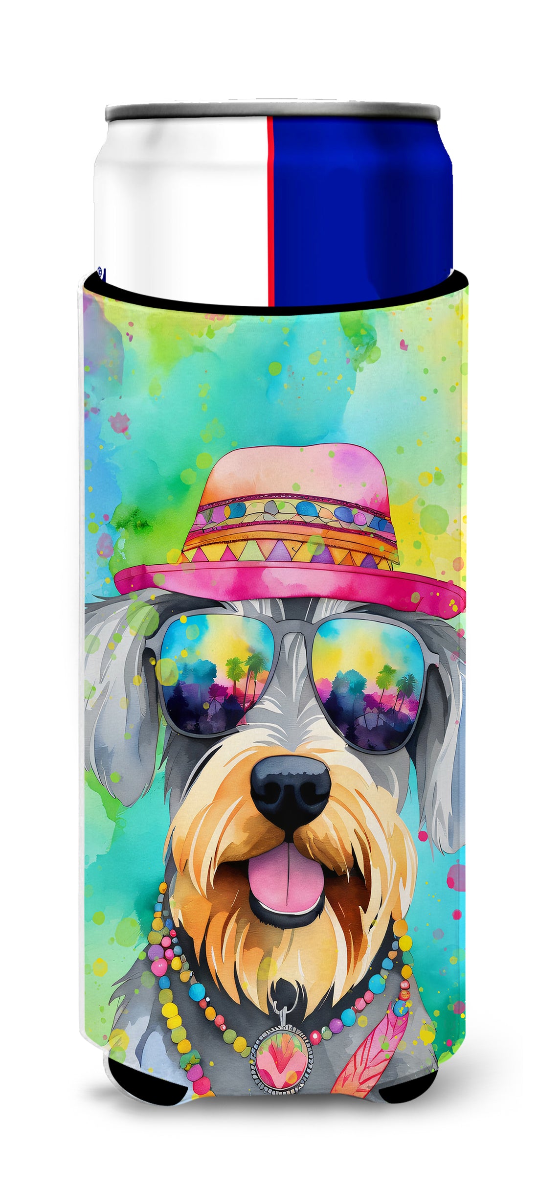 Buy this Schnauzer Hippie Dawg Hugger for Ultra Slim Cans