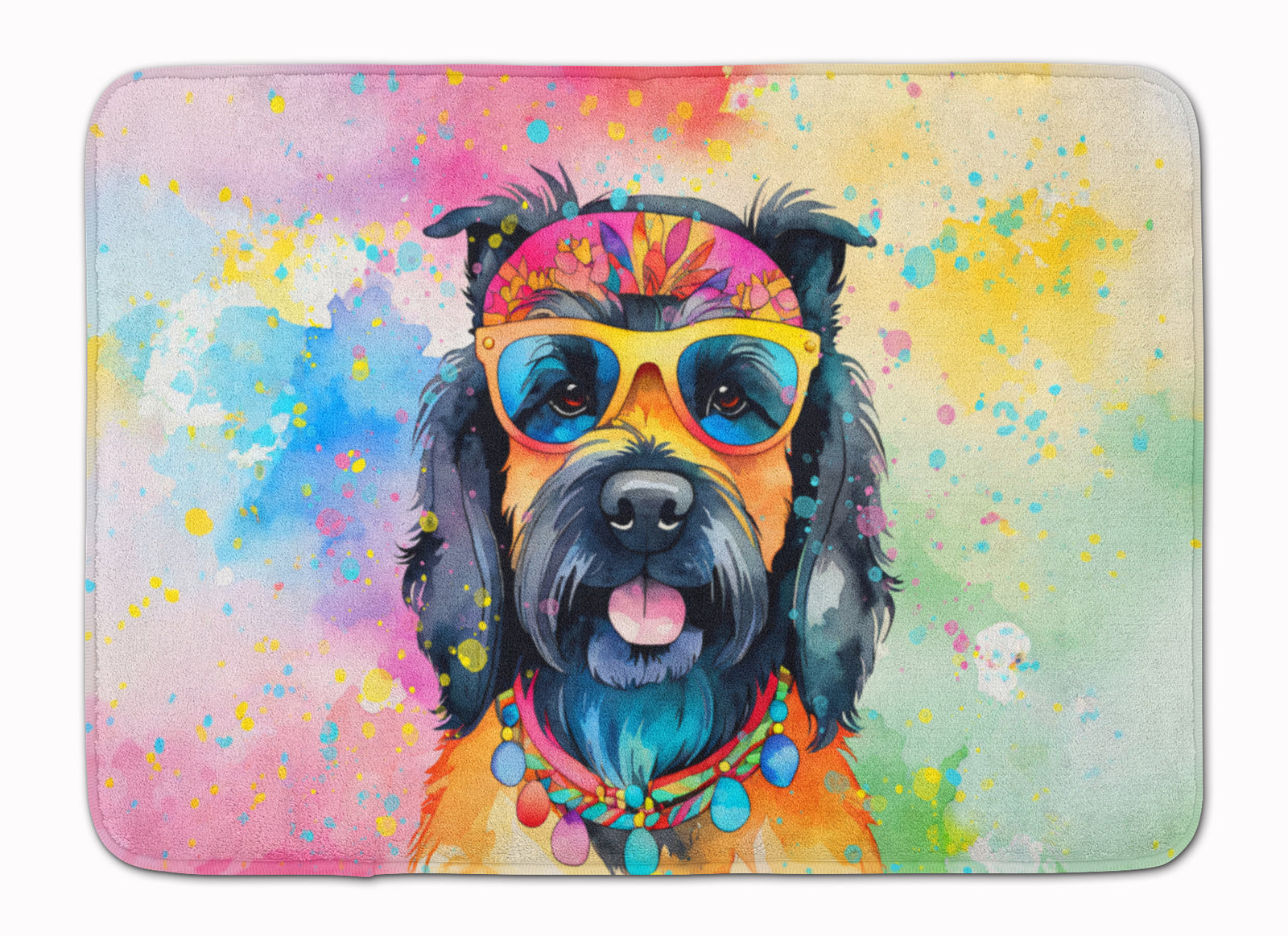 Buy this Scottish Terrier Hippie Dawg Memory Foam Kitchen Mat