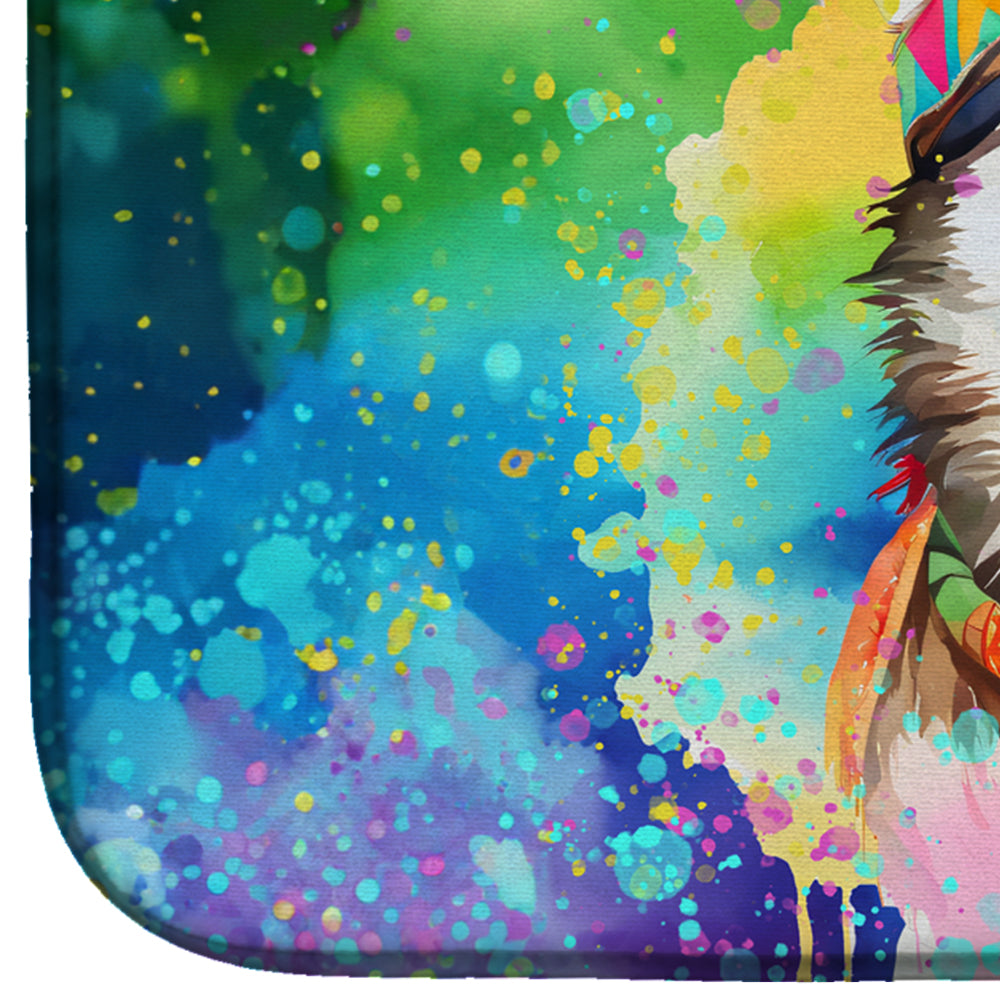 Caroline's Treasures Siberian Husky Hippie Dawg Dish Drying Mat