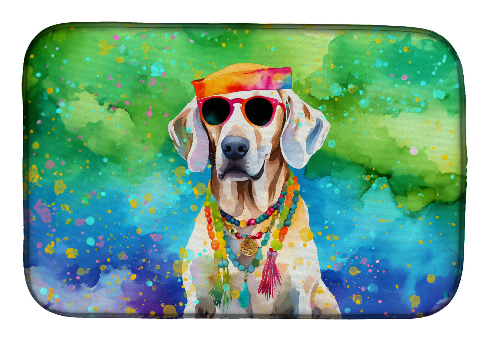 Caroline's Treasures Weimaraner Hippie Dawg Dish Drying Mat