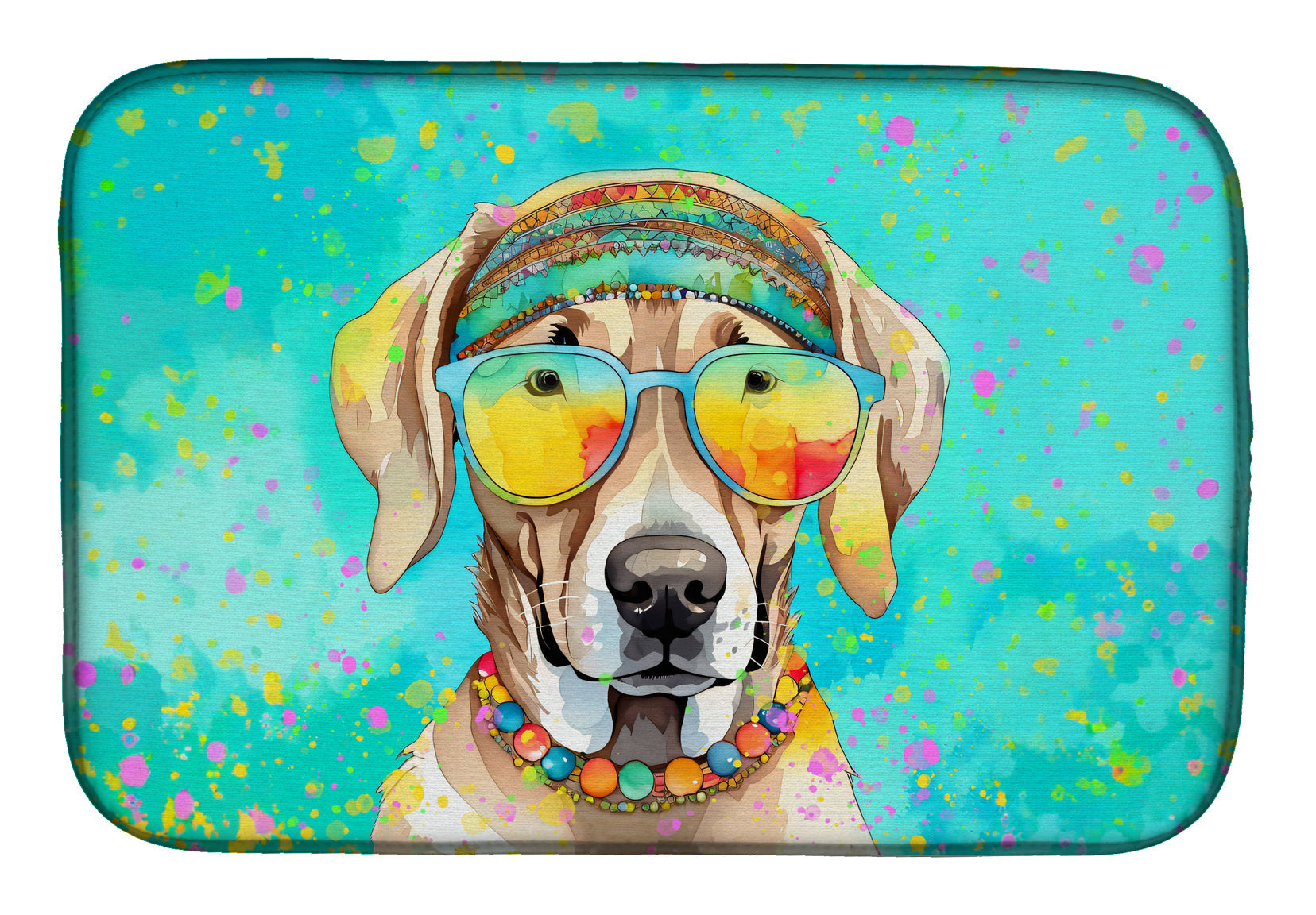 Caroline's Treasures Weimaraner Hippie Dawg Dish Drying Mat