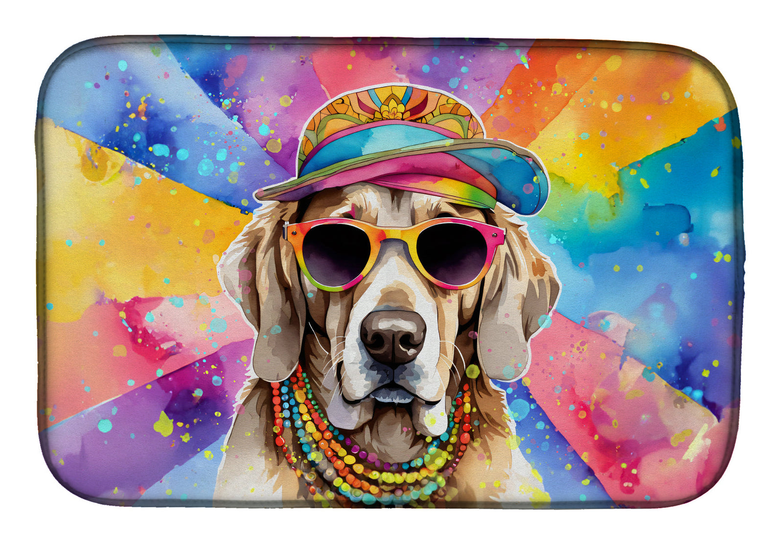 Caroline's Treasures Weimaraner Hippie Dawg Dish Drying Mat