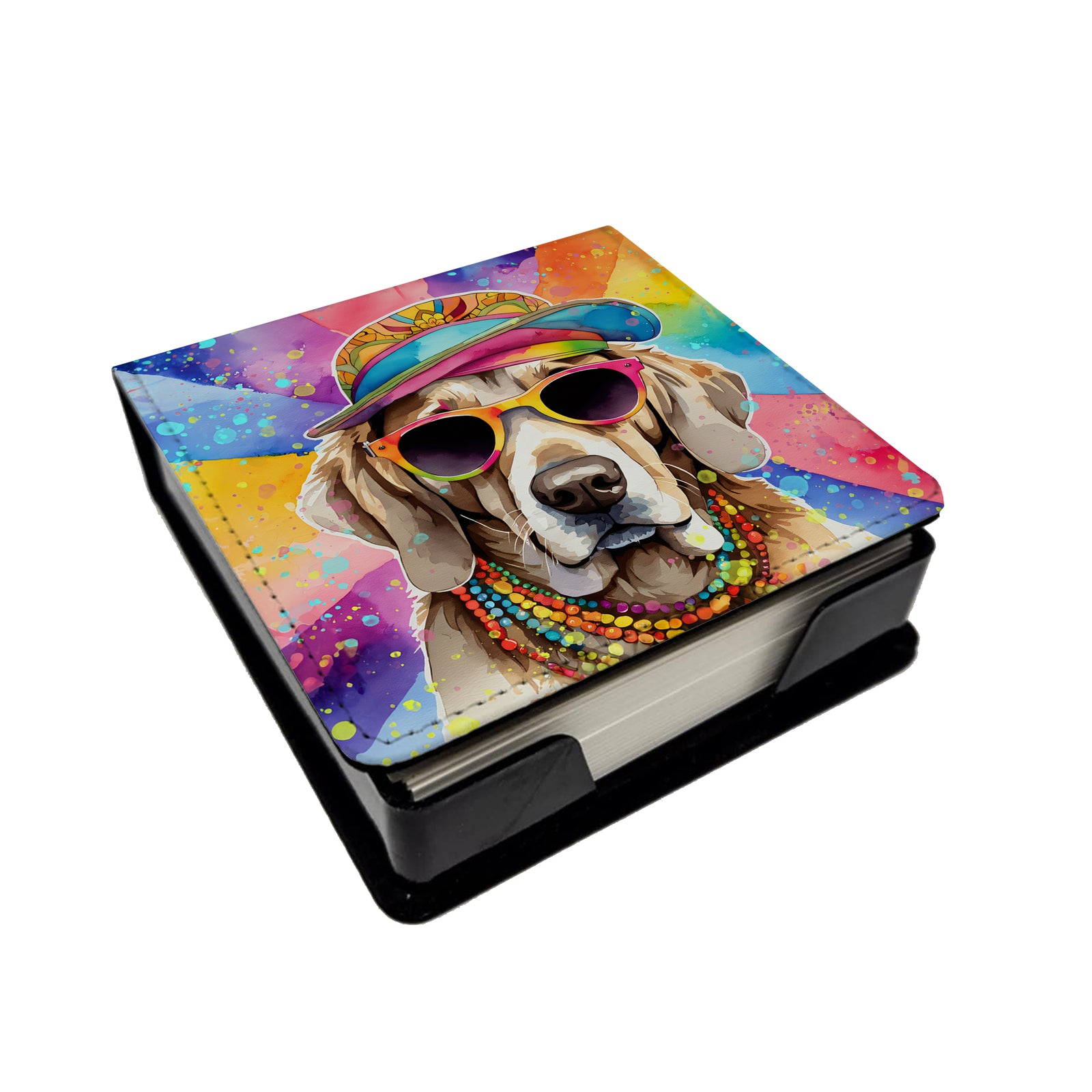 Caroline's Treasures Weimaraner Hippie Dawg PU Leather Note Paper Holder