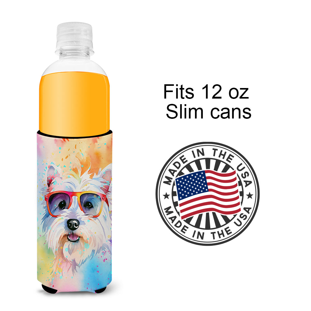 Westie Hippie Dawg Hugger for Ultra Slim Cans
