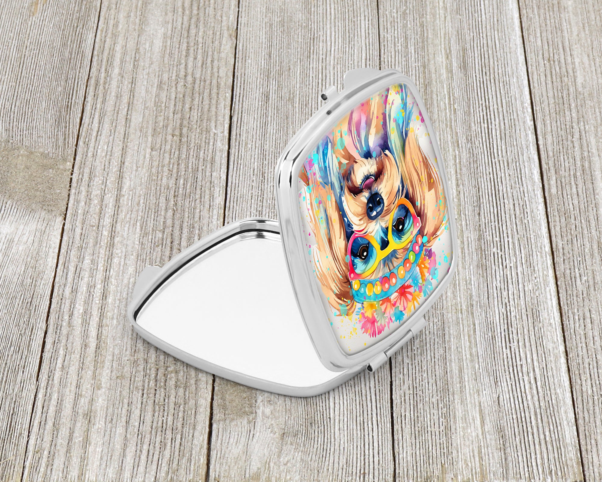Yorkshire Terrier Hippie Dawg Compact Mirror