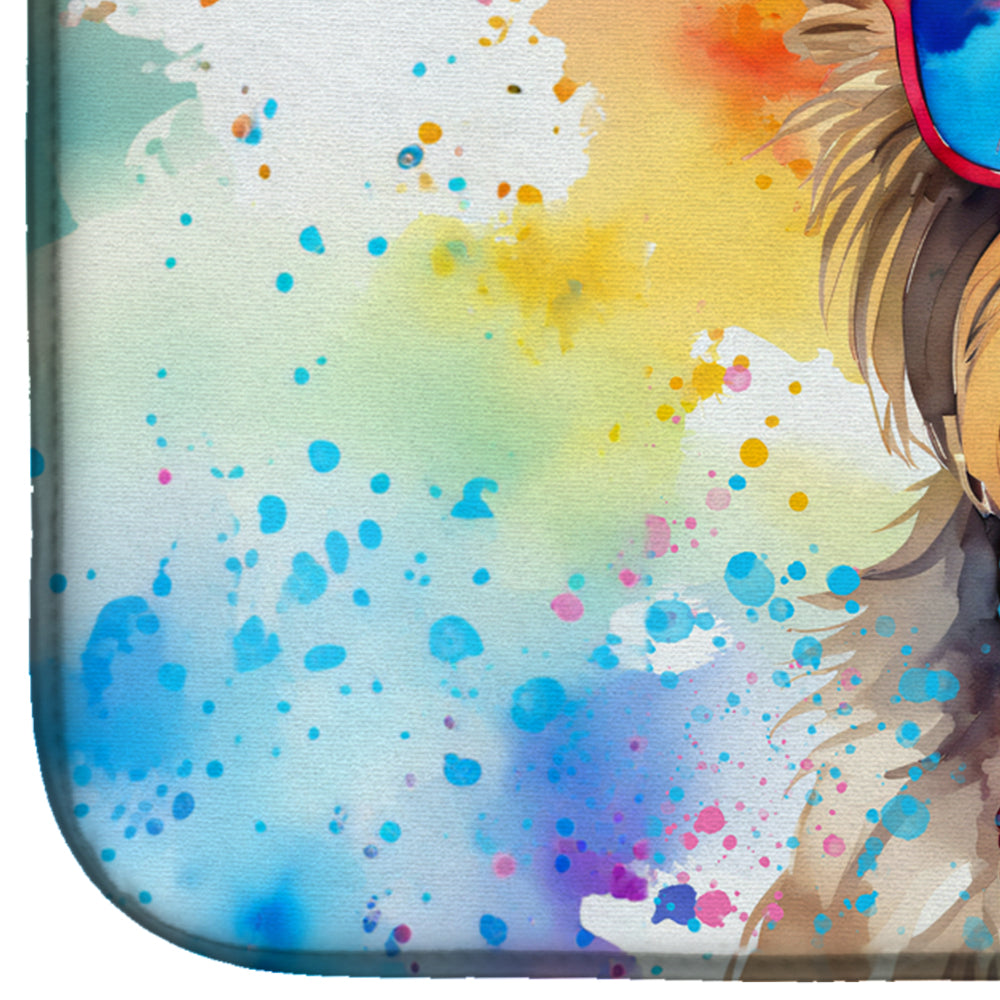 Caroline's Treasures Yorkshire Terrier Hippie Dawg Dish Drying Mat