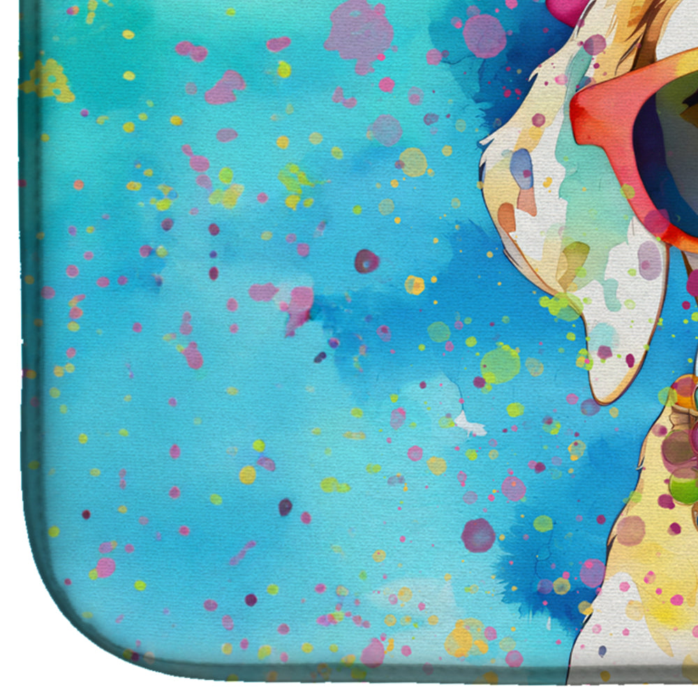 Caroline's Treasures Hippie Dawg Dish Drying Mat