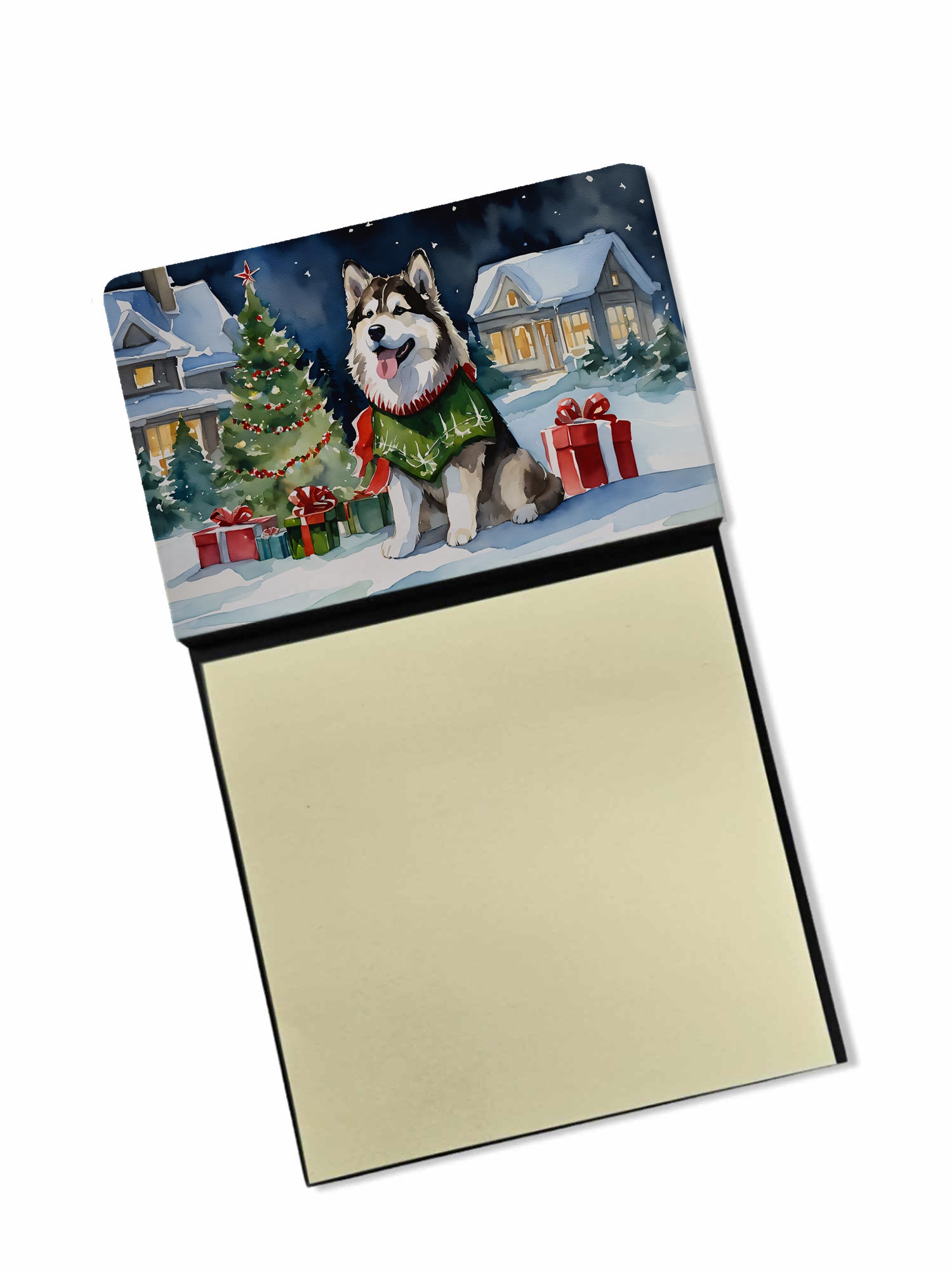 Buy this Alaskan Malamute Cozy Christmas Sticky Note Holder