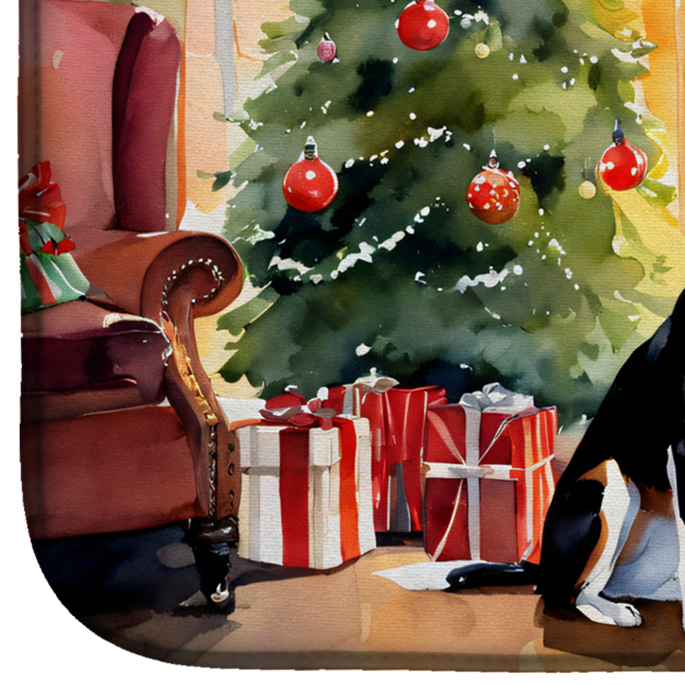 Caroline's Treasures Basenji Cozy Christmas Dish Drying Mat