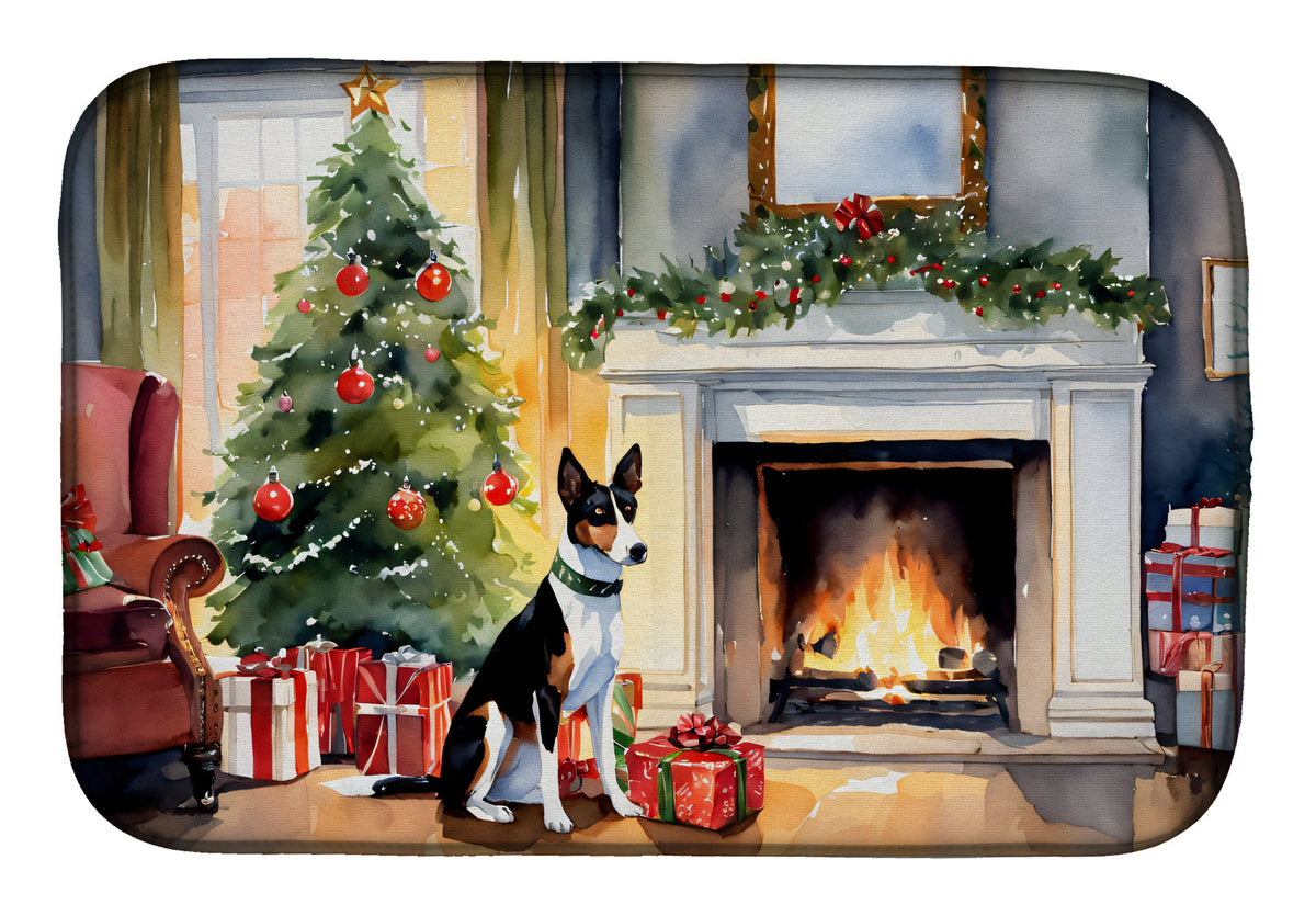 Caroline's Treasures Basenji Cozy Christmas Dish Drying Mat