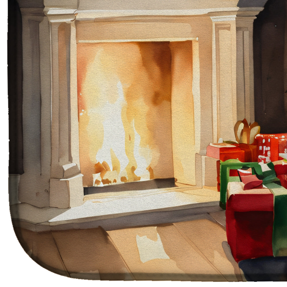 Caroline's Treasures Borzoi Cozy Christmas Dish Drying Mat