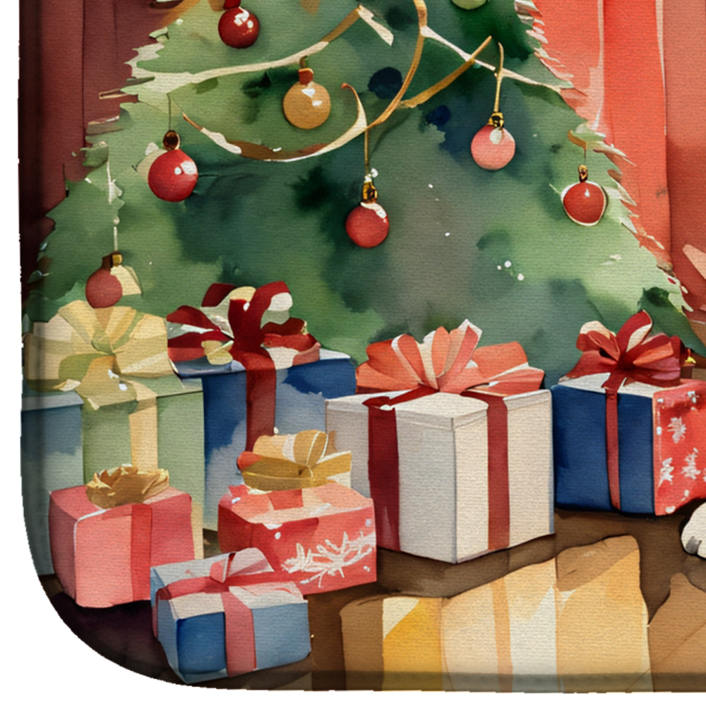 Caroline's Treasures Chow Chow Cozy Christmas Dish Drying Mat