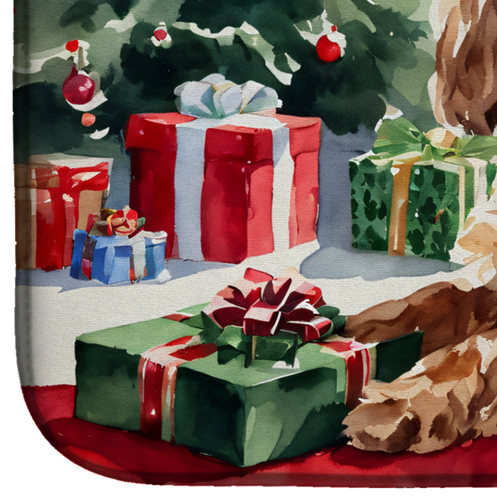 Caroline's Treasures Cocker Spaniel Cozy Christmas Dish Drying Mat