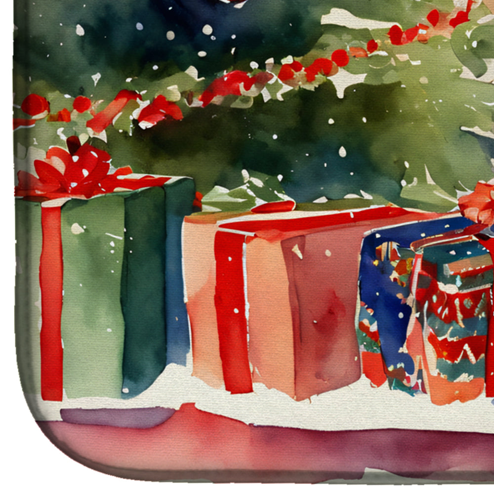 Caroline's Treasures Corgi Cozy Christmas Dish Drying Mat