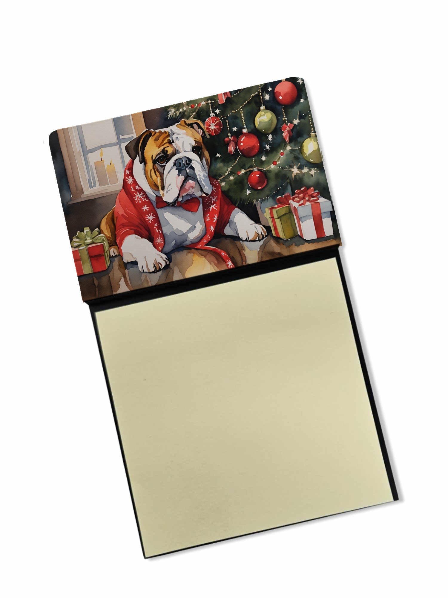 Buy this English Bulldog Cozy Christmas Sticky Note Holder