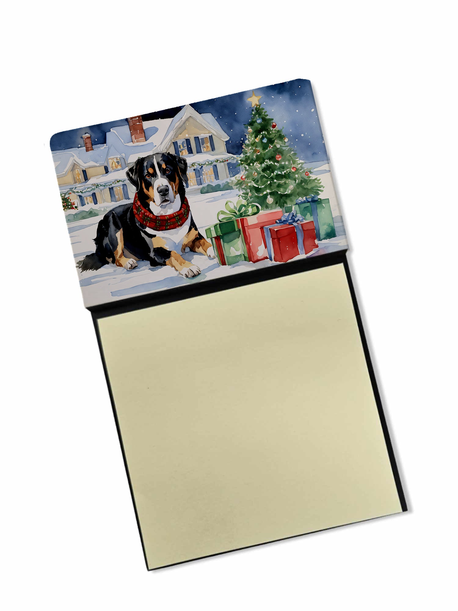 Buy this Entlebucher Mountain Dog Cozy Christmas Sticky Note Holder